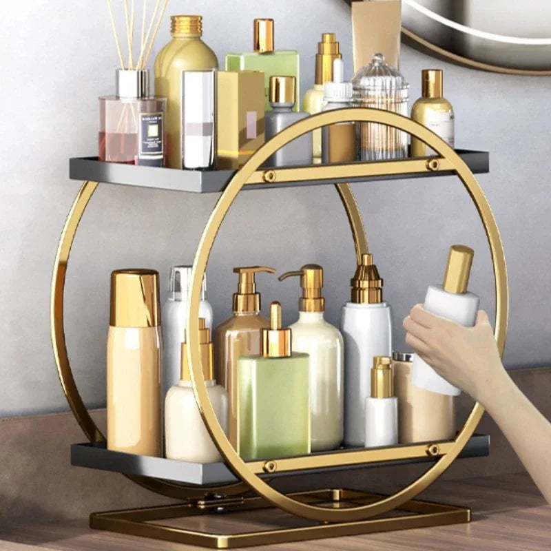 Light luxury toilet rack bathroom toilet hand wash countertop cosmetics storage box desktop vanity rack Oasis Select