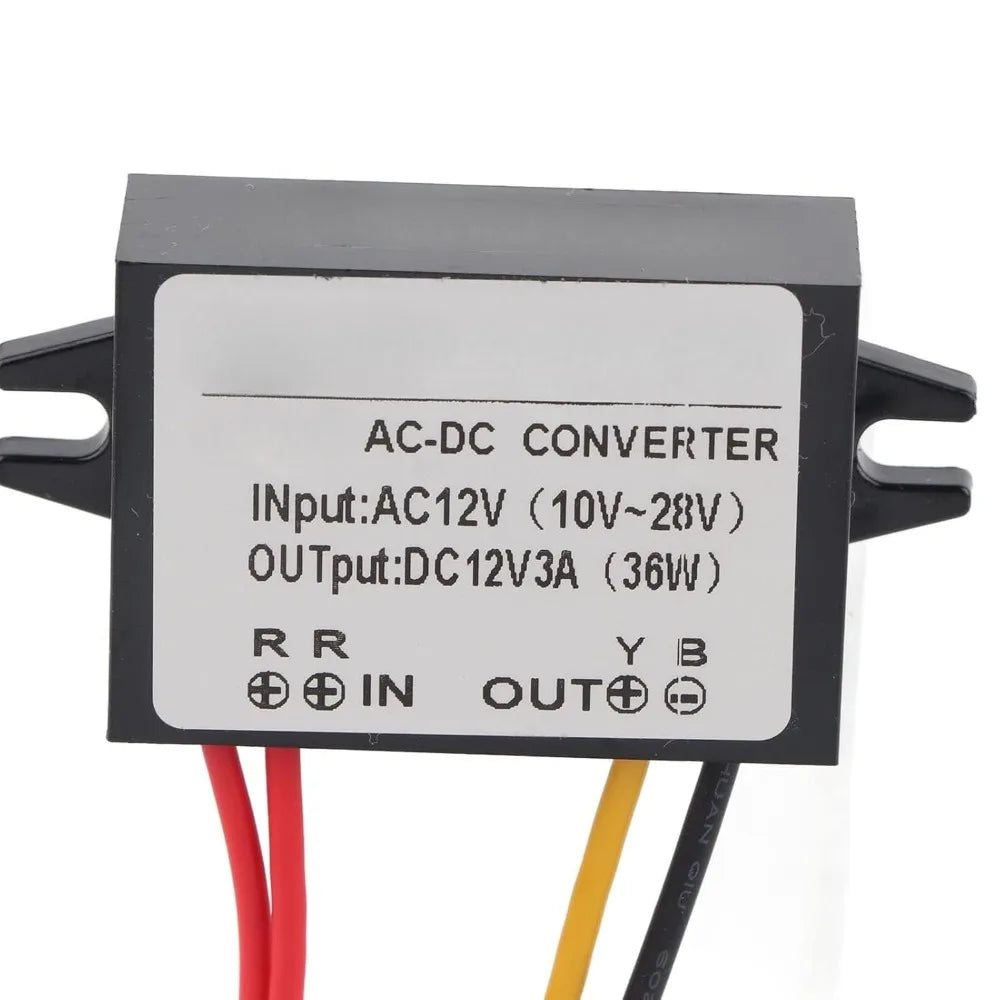 Step Down Converter Power Converter AC 10-28V To DC 12V 3A 36W Waterproof Power Module Rectifier AC-DC Step Down Power Module Oasis Select