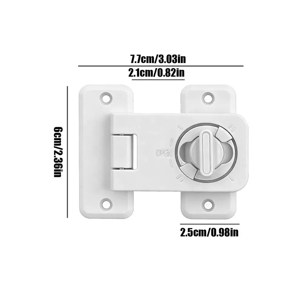Keyless Adhesive Fridge Door Lock Child Proof Latch Refrigerator Oven Lock for Home Kitchen Cabinet Drawer Family Kids Safety Oasis Select White