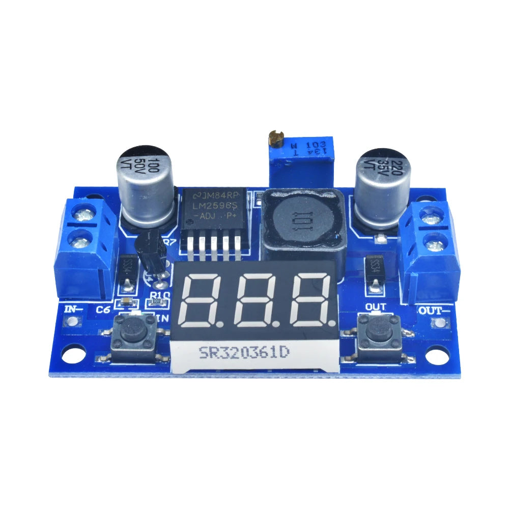 LM2596 DC DC Step Down Converter Voltage Regulator 4.0~40 to 1.25-37V Buck Adapter LED Display Voltmeter Adjustable Power Supply Oasis Select Default Title