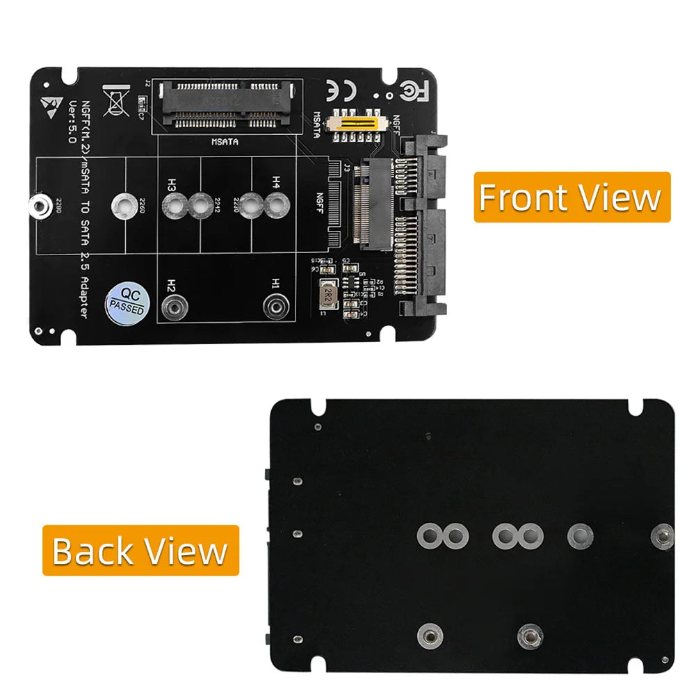 2-in-1 M.2 NGFF & mSATA to SATA3 SSD Adapter Board