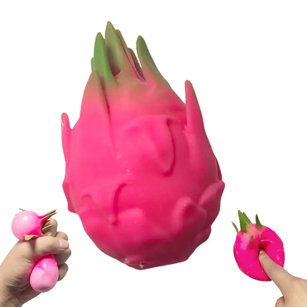 Funny Decompression Squeeze Ball Pitaya Shape Stress Relief Toy Simulation Fruit Sensory Fidget Toy For Gift Oasis Select