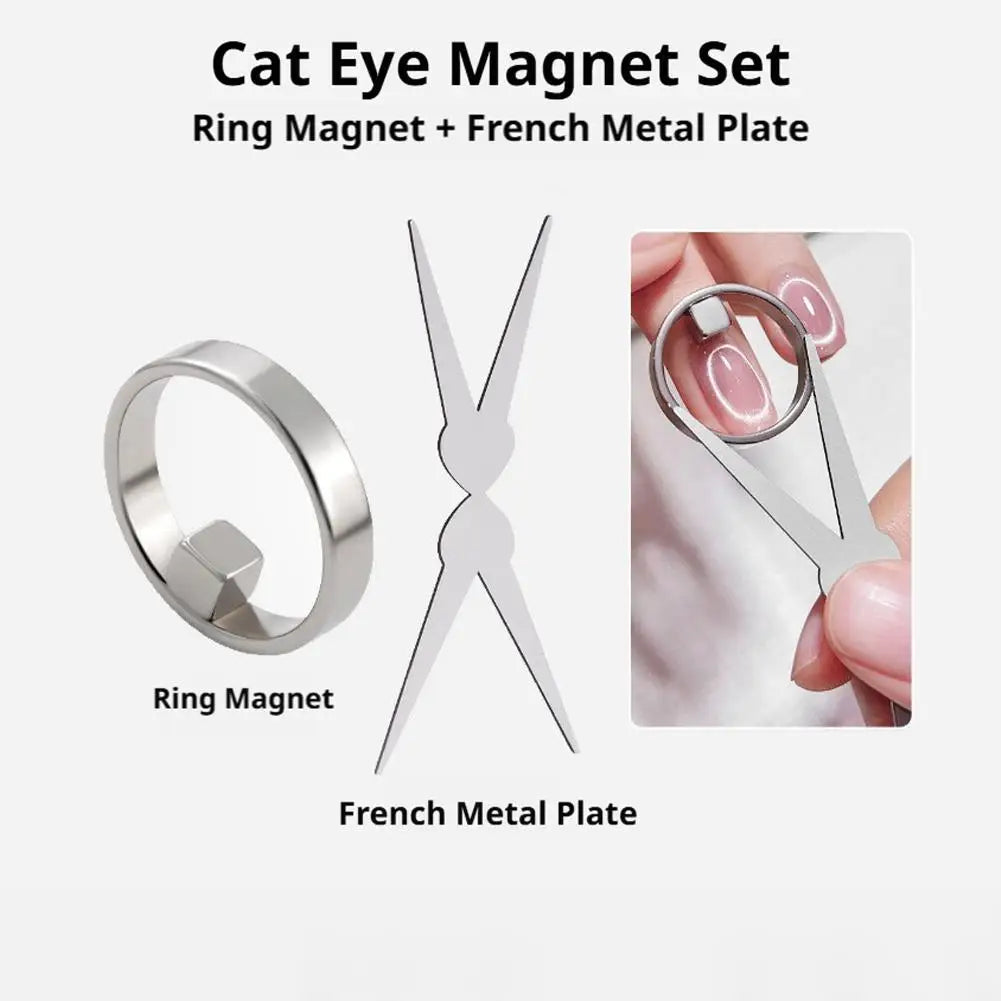Hollow Black Hole Cat Eye Magnet Ring DIY Cat Eye Nail Art Effect Strong Magnetic Tool for Magnetic Gel Polish Manicure Tools Oasis Select