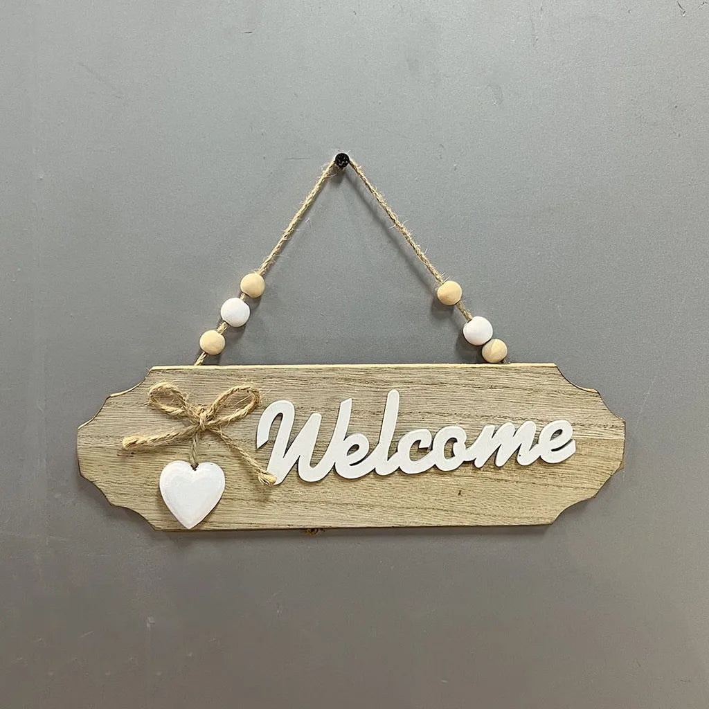 Entryway Wall Plaque Rustic Front Door Wall Plaque Wooden Hanging Decorative Sign European Rustic Home Decoration Sign Oasis Select Natural Wood-1