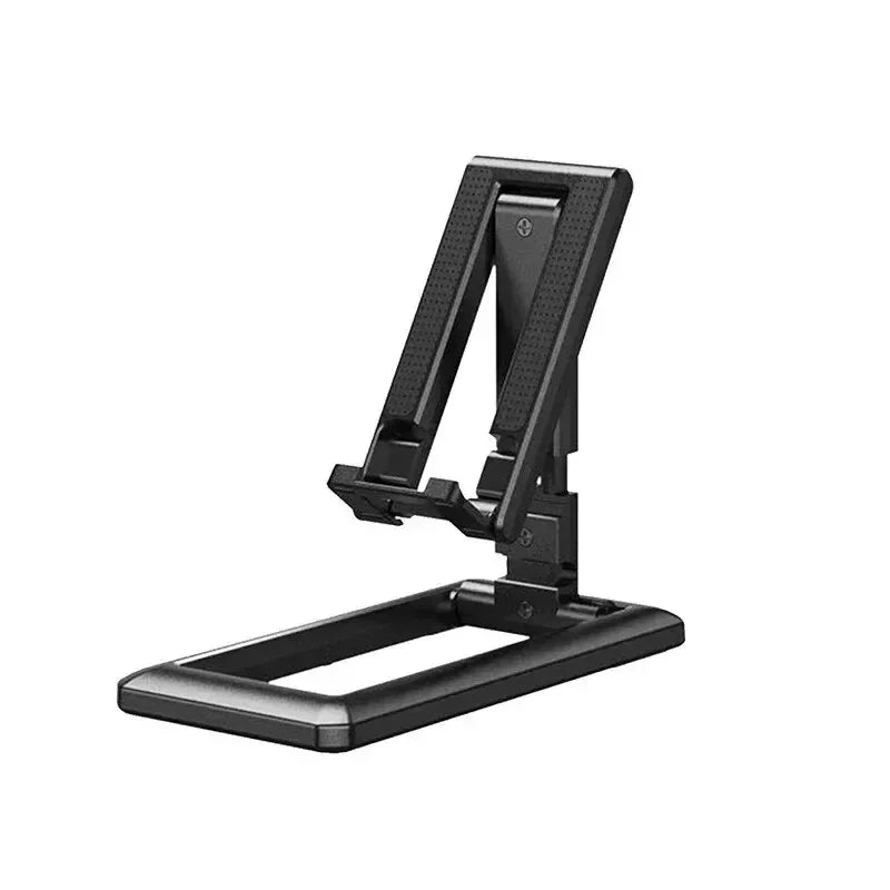 Adjustable Foldable Desktop Phone Stand for iPad iPhone Samsung - Tablet Holder Desk Bracket for Smartphones And Tablets Oasis Select T2 Black
