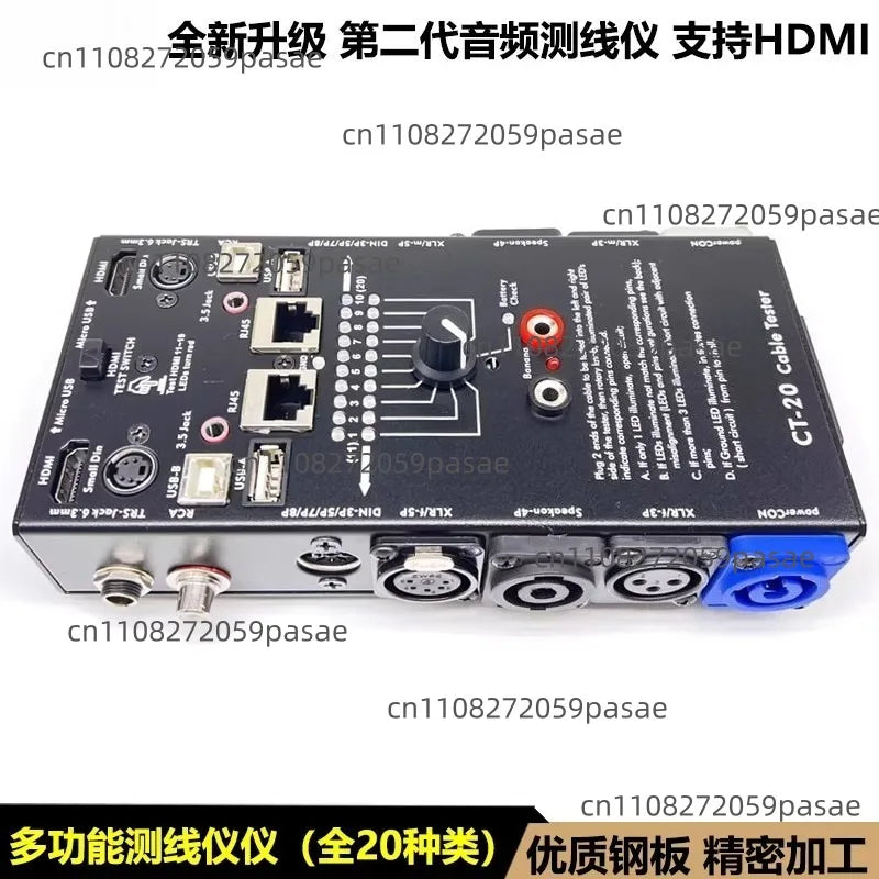 CT-20 Multifunctional XLR Audio Signal Line Cable Tester