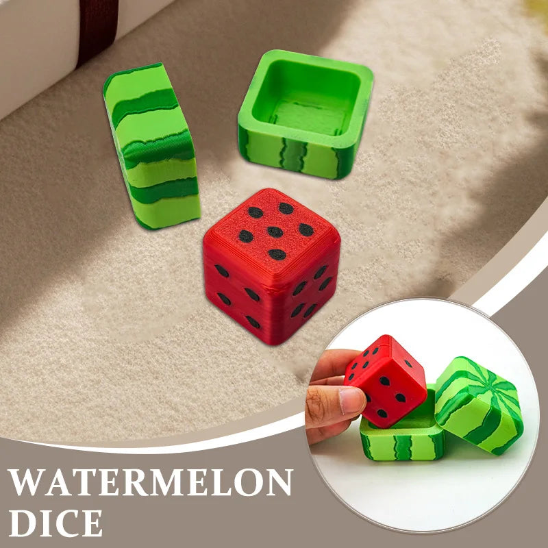 1Pcs Summer Themed Watermelon Dice Unique Design Fun Party Games for Drinking Games Safe Material Entertainment Oasis Select