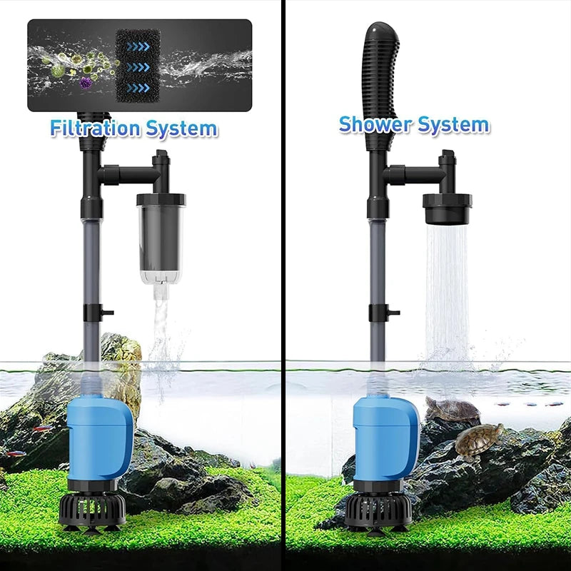 32W 6 in 1 Electric Aquarium Vacuum Cleaner, Multi-functional Automated Fish Tank Gravel Cleaner Oasis Select