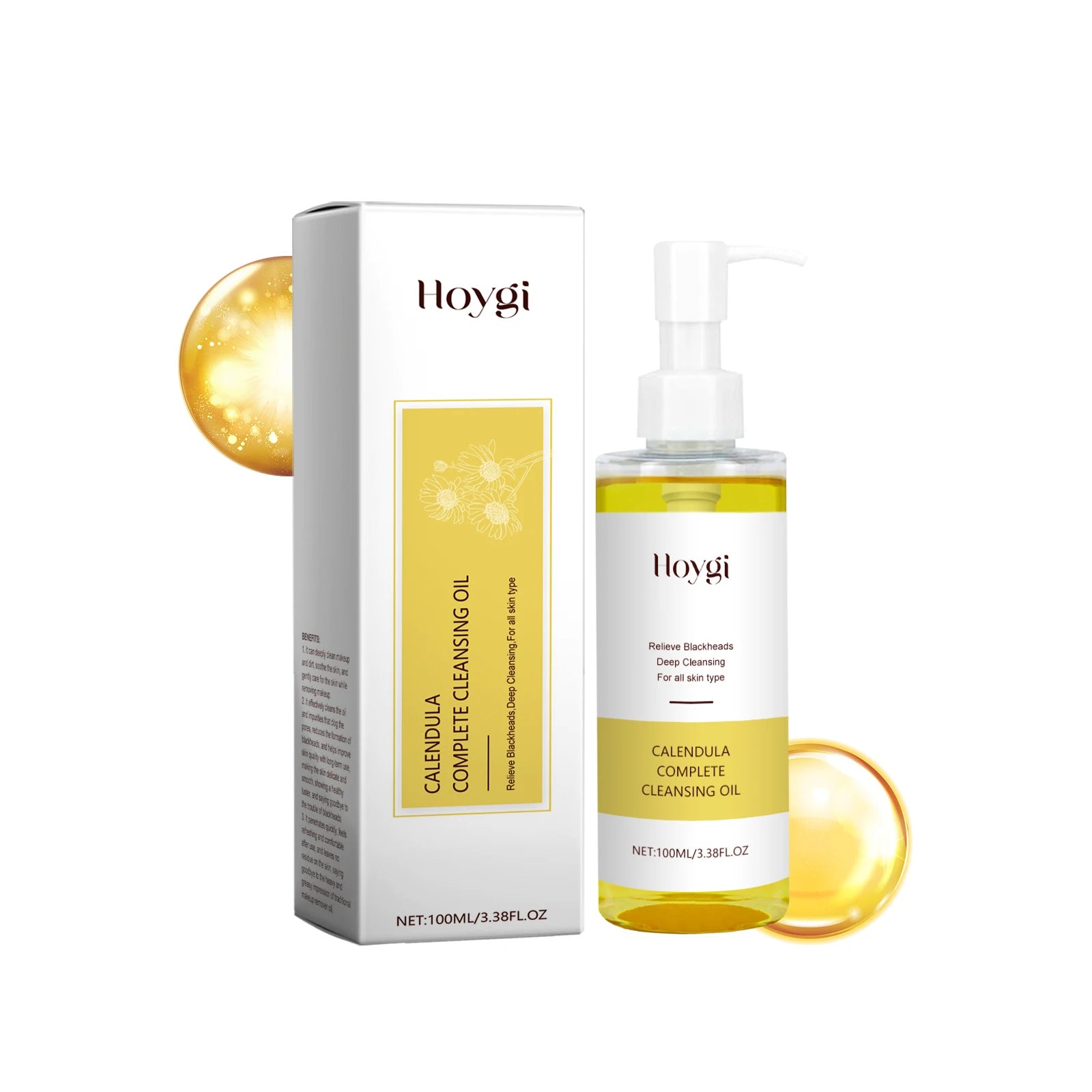 Cleansing Oil Makeup Remover Oil Deep Cleansing Pore Dirt Remove Blackhead Non-greasy Smooth Refreshing Deeply Nourishes Skin Oasis Select Calendula