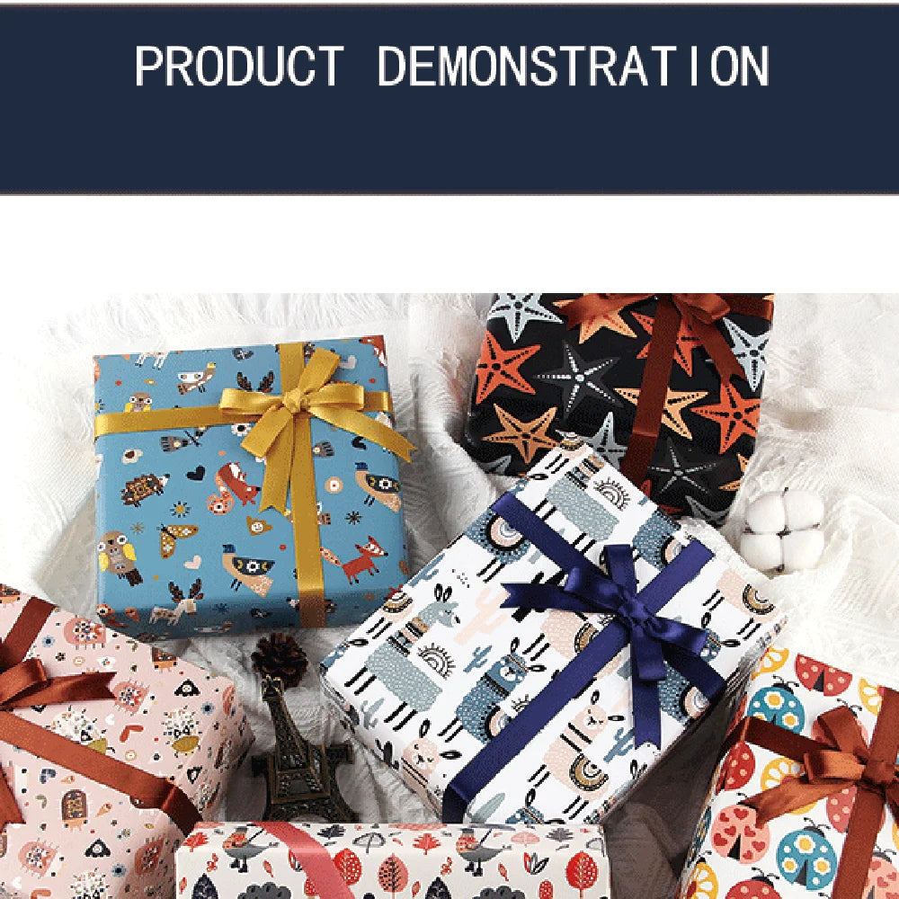 50*70cm Cute Cartoon Toys Birthday Gift Wrapping Paper Birthday Gift Box Packaging Paper DIY Craft Party Decoration Paper Oasis Select