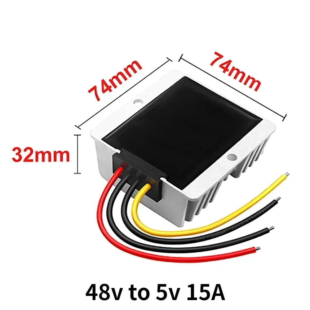 48v to 5v 5A-20A Regulator DC-DC Buck Converter 48 Volt to 5 Volt Step-down Buck Module Power Supply Voltage Reducer for Cars Oasis Select 48v to 5v 15A 48V 5V