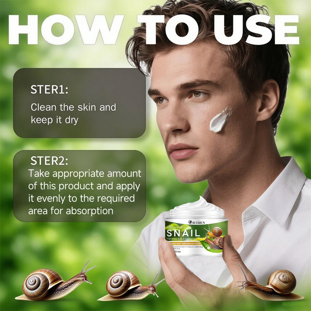 SUYARUN Snail Repair Cream – Aloe Vera & Squalane Moisturizer