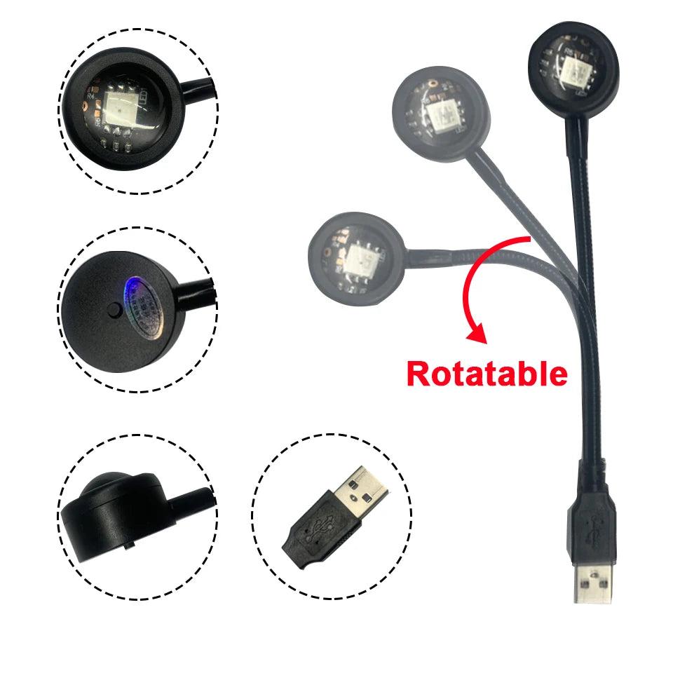 USB LED Sunset Lamp – RGB Night Light Projector for Bedroom LED Projector Night Light Oasis Select