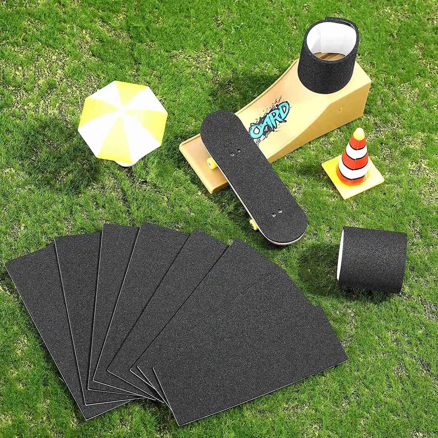 24 Pieces Fingerboard Foam Grip Tape Adhesive Foam Tape Black Non Slip Foam Grip Tape for Mini Fingerboards Oasis Select
