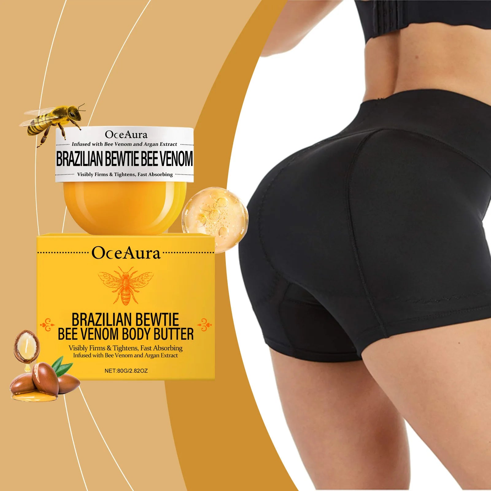 OceAura Brazilian Bum Buttock Firming Cream – Lift & Tone Buttock Firming Cream Oasis Select