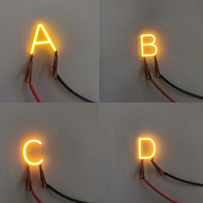 DIY COB LED Filament Decorative English Letter Lighting Party Light DC3V Light Emitting Diode Filament Oasis Select