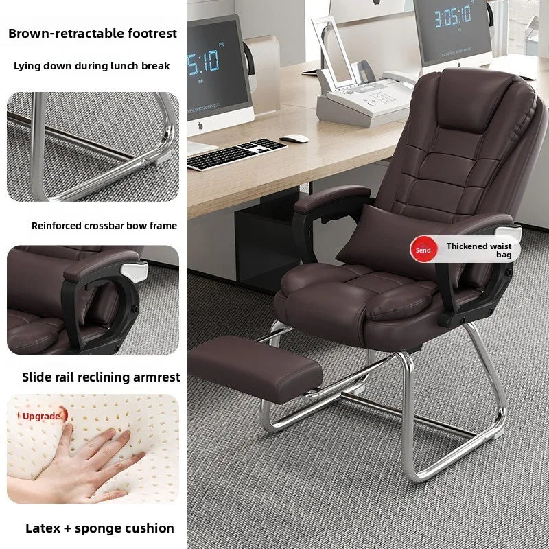 Computer chair, home office chair, comfortable for human body, reclining boss chair, chess and card room mahjong chair Oasis Select DARK GRAY