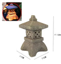 Solar Powered Japanese Pagoda Lantern Waterproof Outdoor Garden Decor Light Automatic Luminescence Zen Style Yard Pathway Lamp Oasis Select A