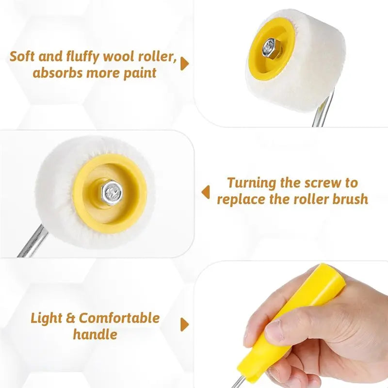 ~WISH Mini Paint Roller 4/5 Inch, Foam Roller Paint, Tiny Painting Tool For Touch Up Trim Edge Or Corner Oasis Select