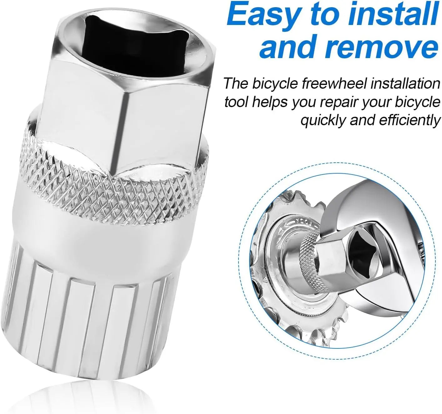 12-Spline Freewheel Remover Tool – Universal Bike Freewheel Lockring Wrench for 6-12 Speed Screw-On Freewheels Oasis Select
