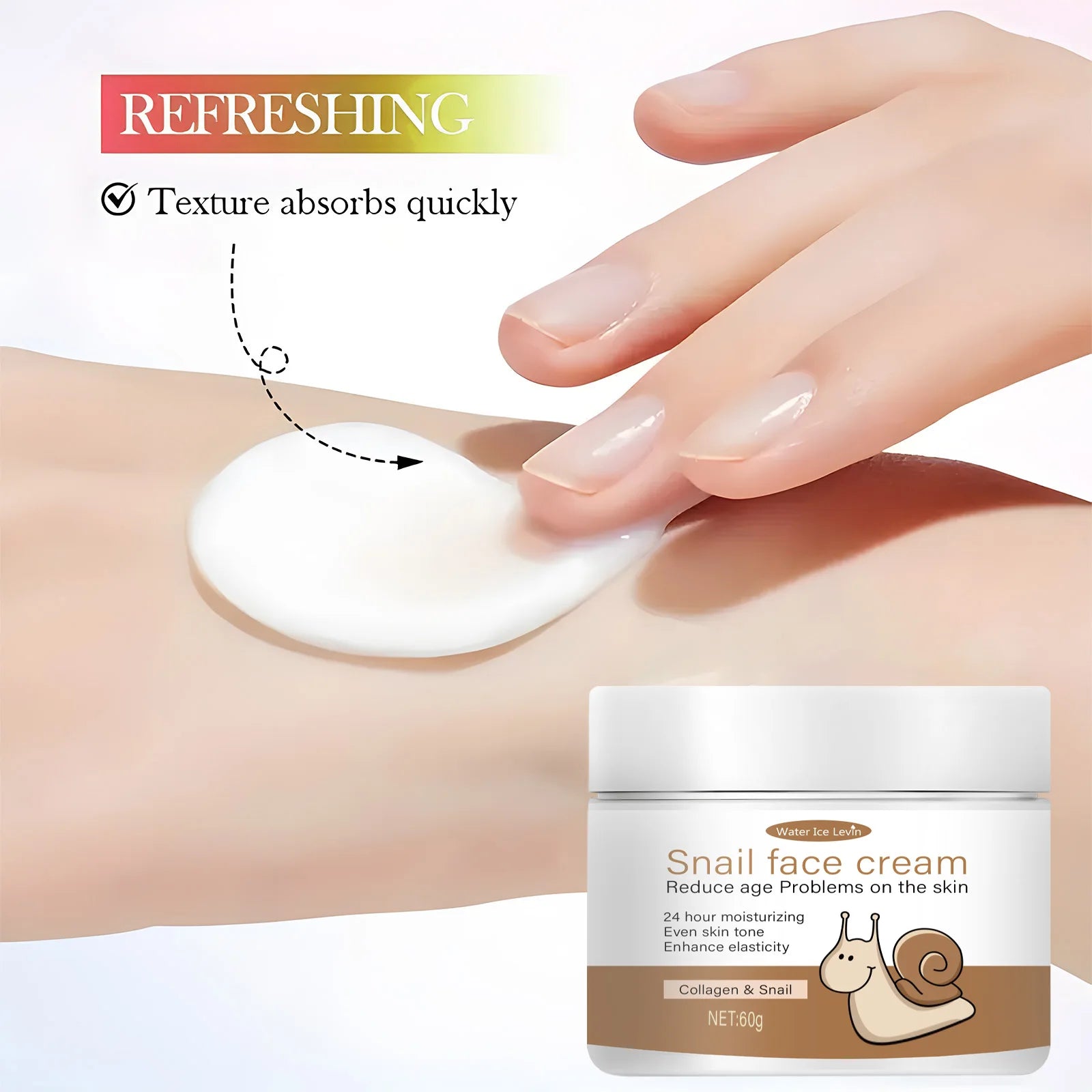 Snail Face Cream with Collagen & Retinol – 24H Moisturizer Anti-Aging Face Cream Oasis Select