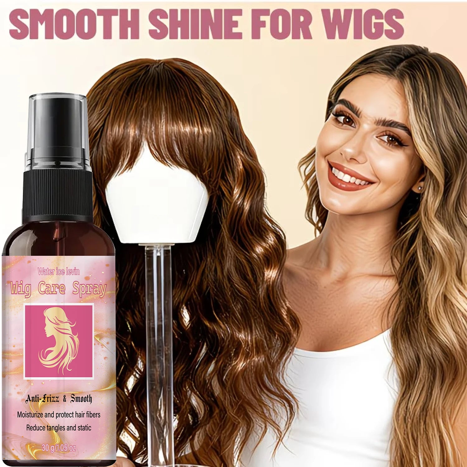 Anti-Frizz Wig Spray – Moisturizing & Collagen Static Control Wig Conditioning Spray Oasis Select