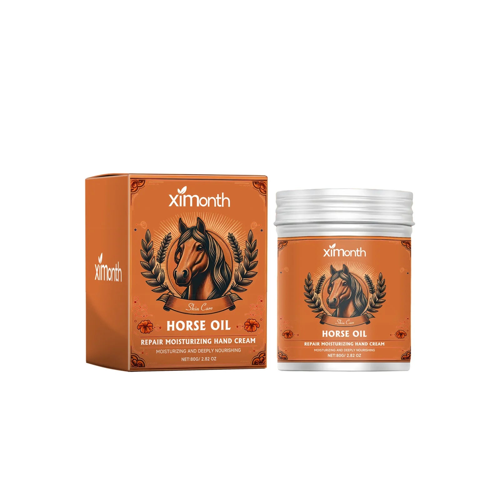 Horse Oil Hand Cream Reduce Dryness Moisturizng Nourishing Skin Anti Cracking Anti Freezing Non-greasy Hands Skin Care Products Oasis Select 80g boxed