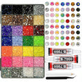 3D Nail Rhinestones Kit – 24-Grid Colorful Gems & Charms Nail Art Kit Oasis Select E-28 grid kit