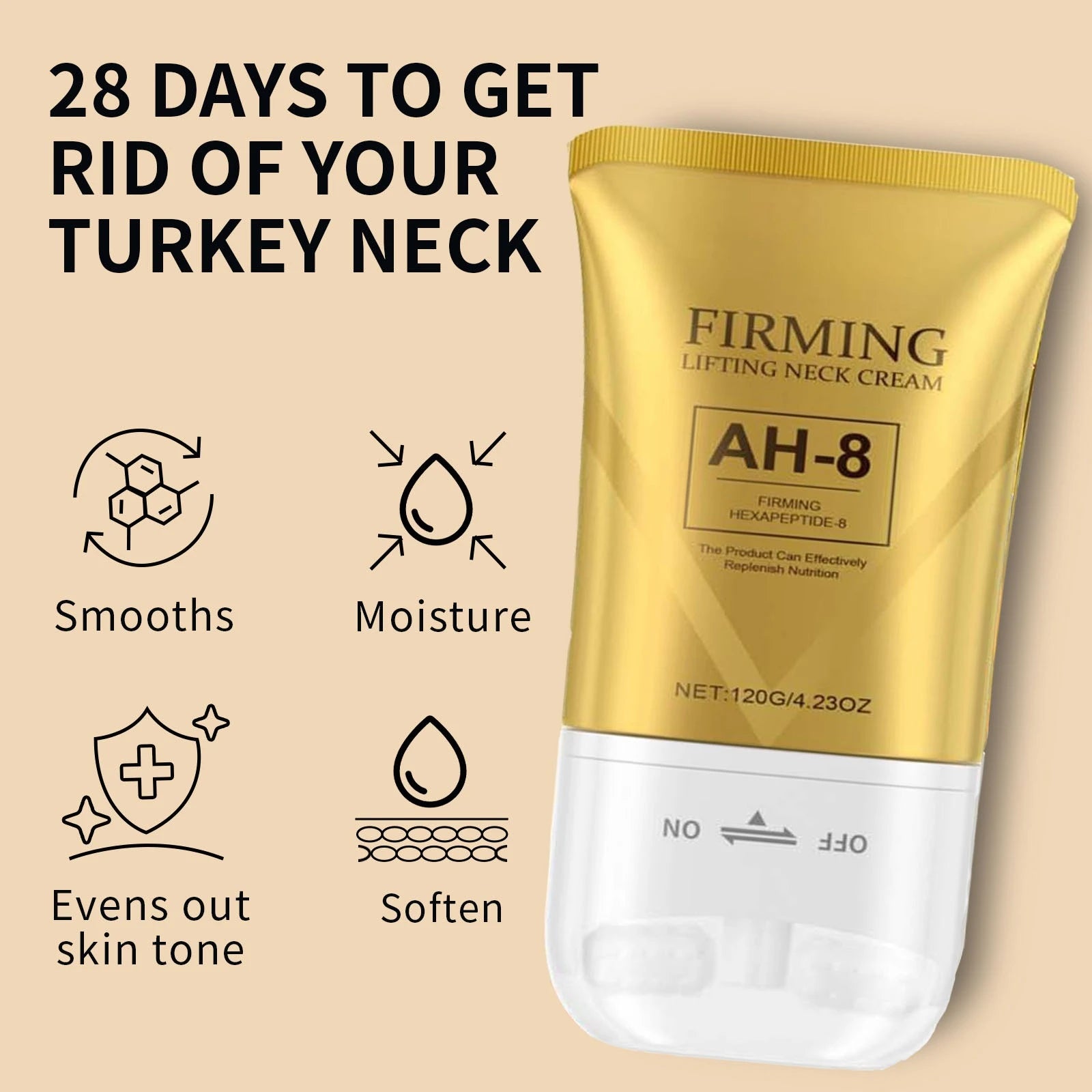 LAIKOU AH-8 Neck Firming Roller Cream – Lift & Tighten 120g