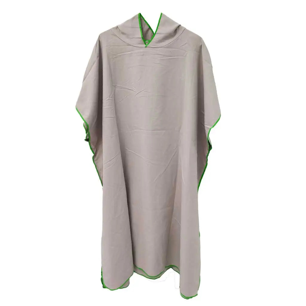 Adults Beach Long Change Robe Towel With Hood for Swimming Surfing Yoga Quick Dry Absorbent Swimsuit Wetsuit changing towel Oasis Select Grey