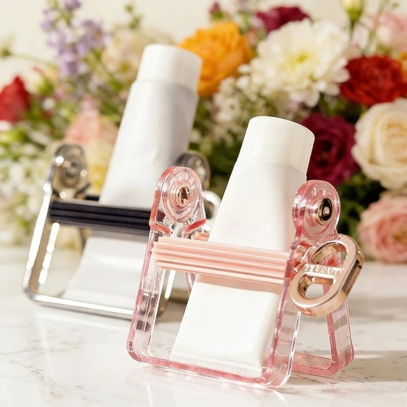1pcs Rolling Tube Squeezer Toothpaste Dispenser Holder Multi-Purpose Cosmetic Cream Squeezer for Bathroom Makeup Organize Oasis Select