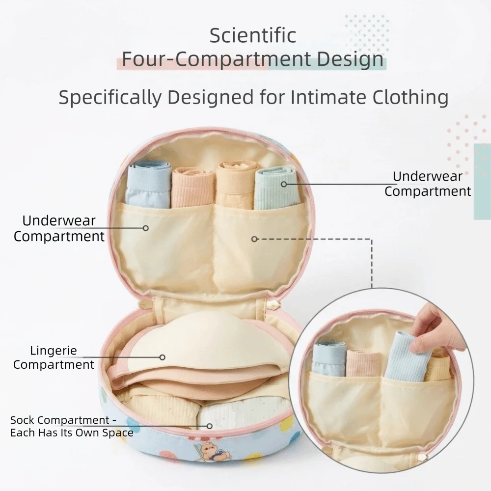 Portable Underwear Storage Bag | Large Zipper Travel Organizer
