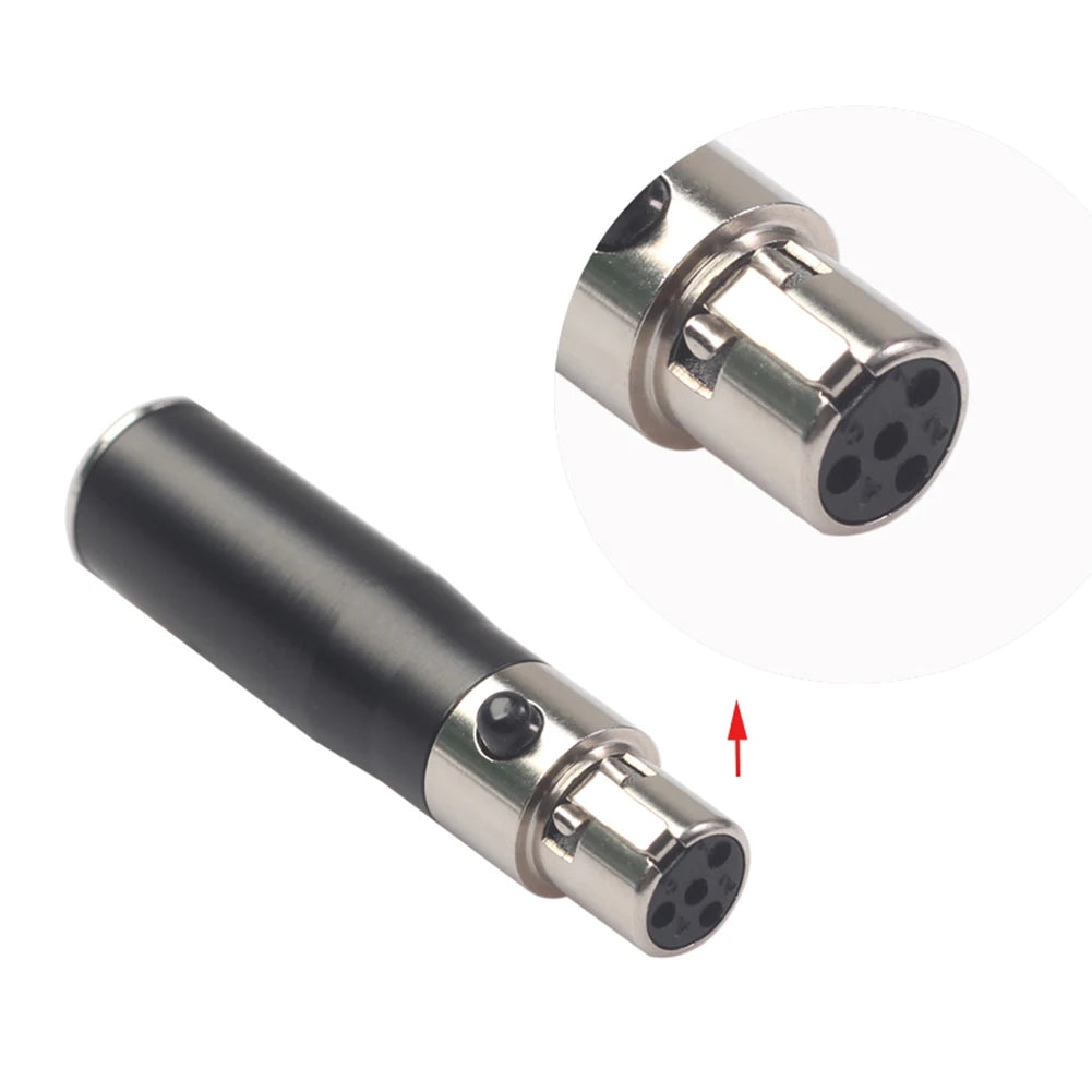 Mini XLR 3 4 Pin Female Converter Adapter Audio Adapter Audio Connector Adapter Black Microphone Audio Equipment Oasis Select