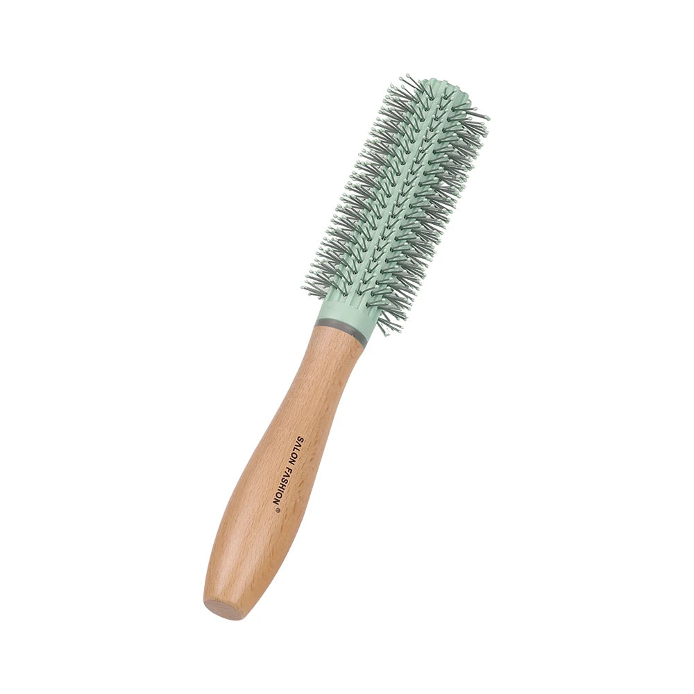 Wooden handle hair comb Hair Curling Brush Anti Static Air Cushion Brush Anti Detangling HairBrush Salon Styling Hair Tools Oasis Select Curling-green4