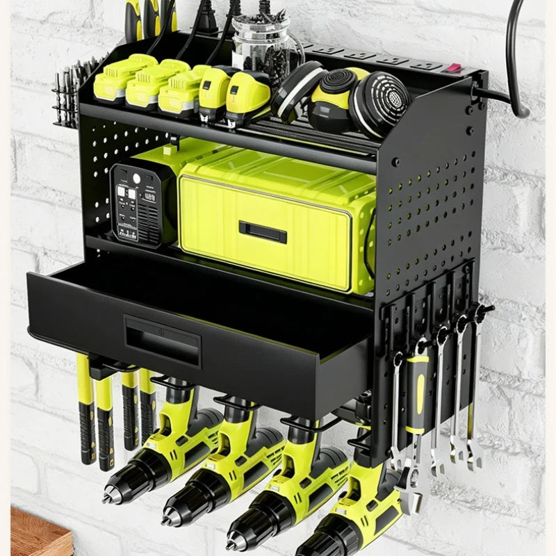Drill Screwdriver Tool Storage Rack Wrench Pliers Hole Plate Finishing Rack Wall Tool Storage Rack Oasis Select