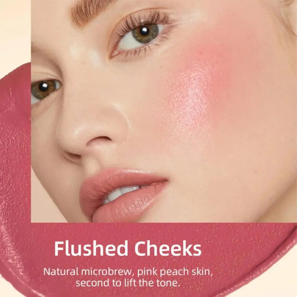 QiBest Cream Blush Stick – 6 Colors, Waterproof, 3-in-1