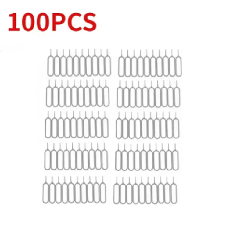 Mobile Phone Card Remover SIM Opener Pin Key Tool Anti-Lost Card Pin Eject Sim Card Tray Open Pin Needle Key Tool For iPhone Oasis Select 100 PCS