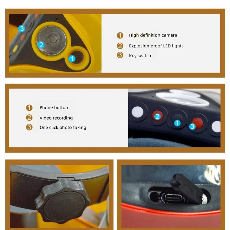 SHINEKNOT LED Safety Helmet Mining Lamp | Smart Headlamp