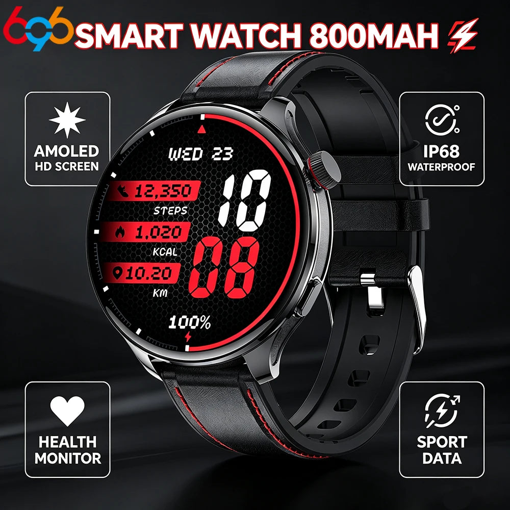 Outdoor GPS Smart Watch 1.75" AMOLED Fitness Smartwatch Men 110+ Sports Modes 800mAh BT Call Health Monitoring Sports Tracking Oasis Select