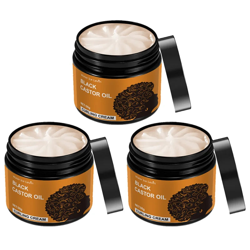 Black Castor Oil Curl Cream – Frizz-Free Moisturizing Curls Curl Styling Cream Oasis Select 3 Pieces