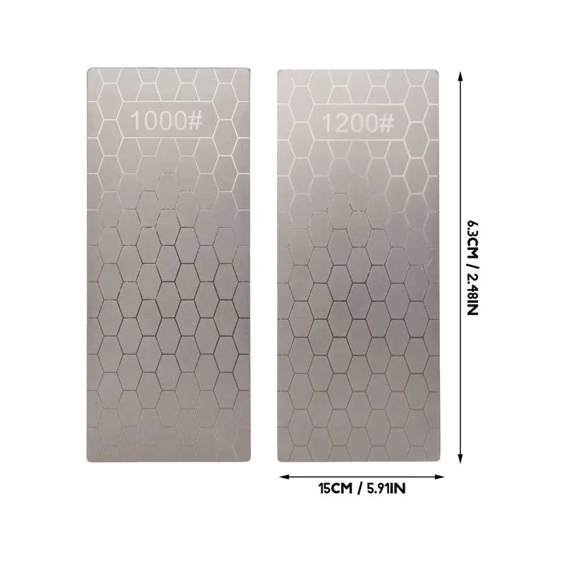 LIKE WISH 4 Pcs Diamond Sharpening Plate Set, Diamond Sharpening Stone With Honeycomb Surface, 400/600/1000/1200 Grit Oasis Select