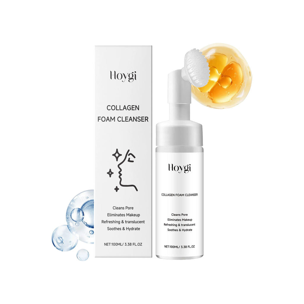 Collagen Facial Cleanser Mousse Deep Cleansing Skincare Controls Oil Moisturizing Firming Face Wash Foam Cleanser Skin Care Oasis Select 100ml Boxed