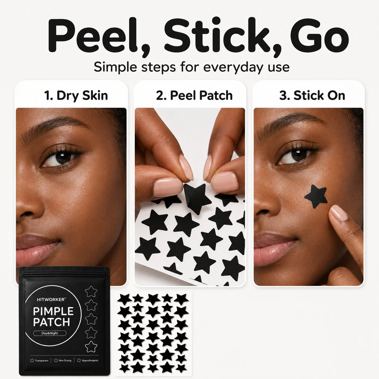 400/800pcs/box star shaped - containing tea tree oil acne patch, alcohol free, non irritating absorption of acne secretions Oasis Select