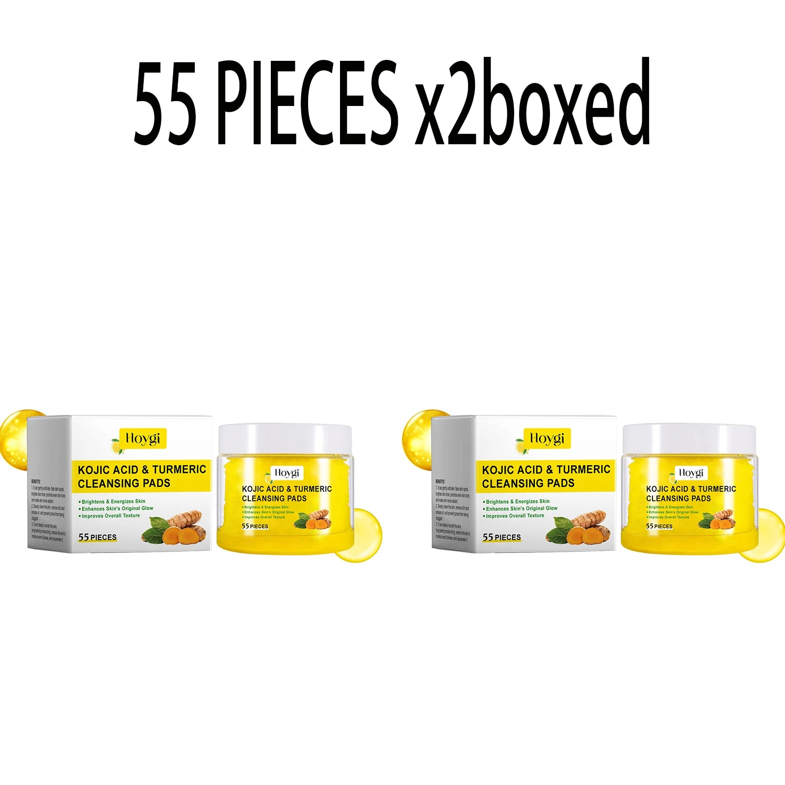 Hoygi Turmeric Cleansing Pads – Exfoliate & Shrink Pores