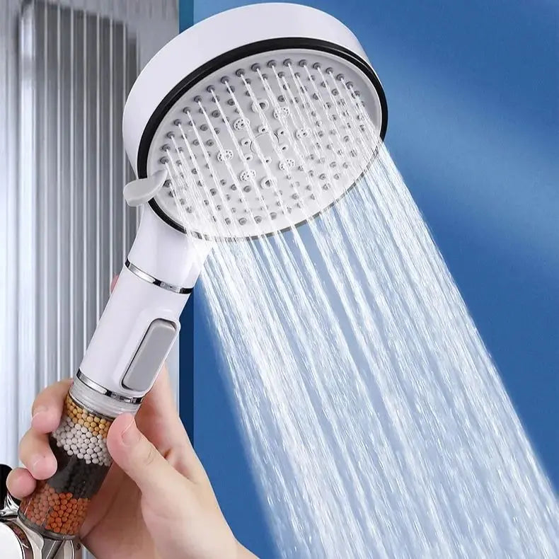 New 5 Modes Shower Head Handheld Powerful Flow with Beads Filter Pressure Boost Water Saving Shower Head Oasis Select