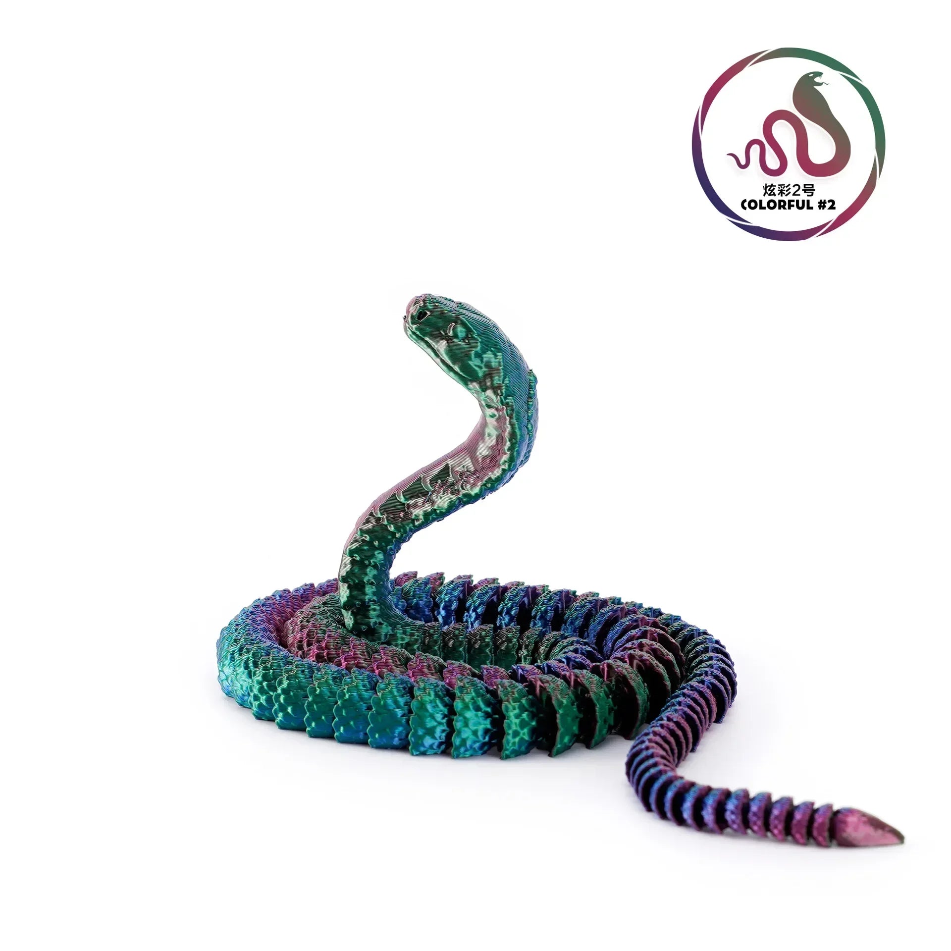 25cm 3D Printed Snake 3D Printed Figure Desk Accessories Toy for Kid 3D Printed Dragon Room Desktop Ornament Office Accessories Oasis Select A14