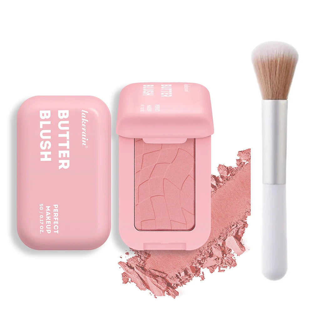 Professional Makeup Powder Blush 12HR Wear Vegan Formula Blusher Makeup Blush in Bar Cosmetics Palette Powder Pink Cream Face Oasis Select color3 and brush