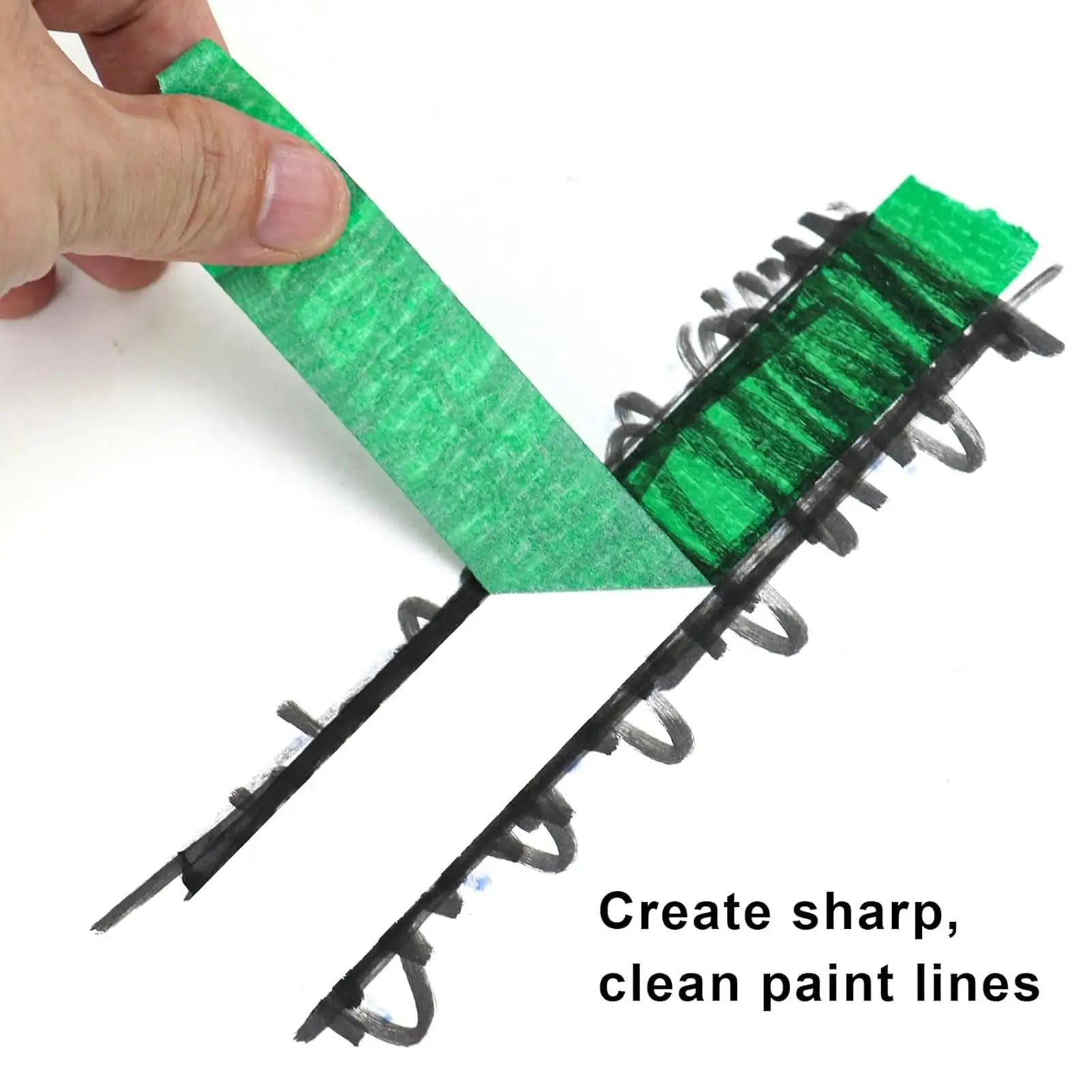 Green Painter's Masking Tape 3 Rolls – Clean Edge, Residue-Free