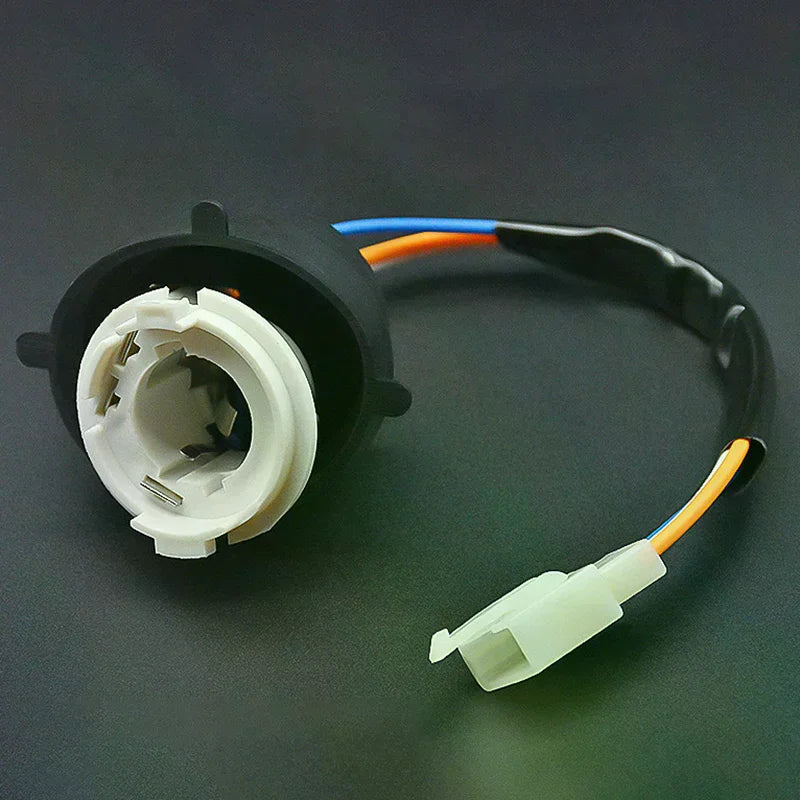 New BA20D Motorbike Headlight Socket Lamp Bulb Connector Base Adapter Fit For REX RS 400 450 500 Oasis Select