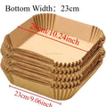 Cooking Paper Air Fryer Disposable Paper Square Round Baking Barbecue Plate NonStick Mat Kitchen Oven Oil Absorbing Paper Tool Oasis Select 23CM-Square 100PCS